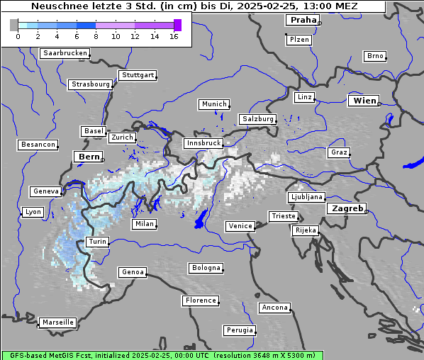 Neuschnee, 25. 2. 2025