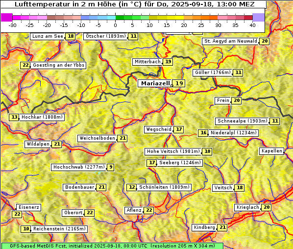Temperatur, 18. 9. 2025