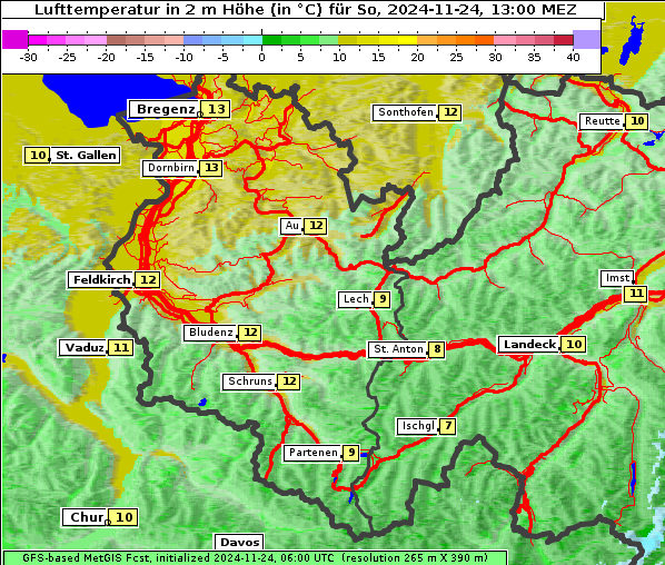 Temperatur, 24. 11. 2024