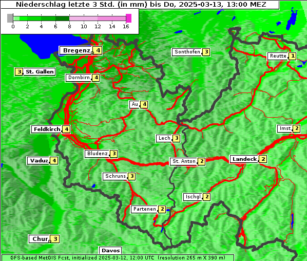 Niederschlag, 13. 3. 2025