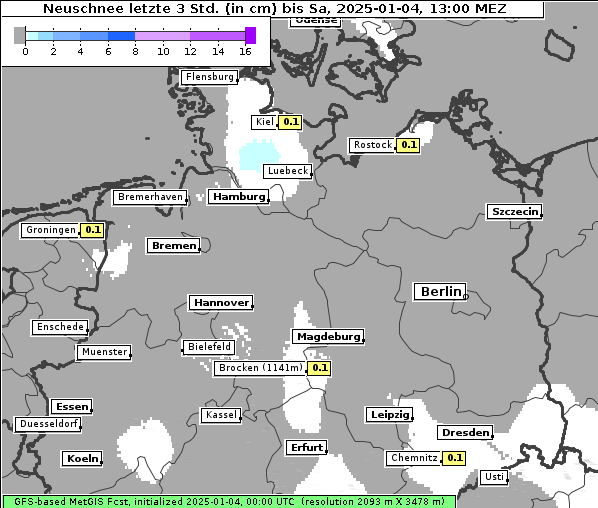 Neuschnee, 4. 1. 2025