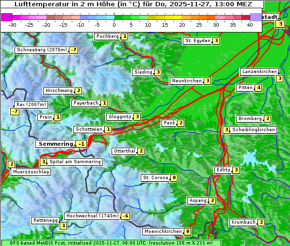Temperatur, 27. 11. 2025