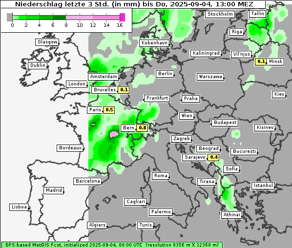 Niederschlag, 4. 9. 2025