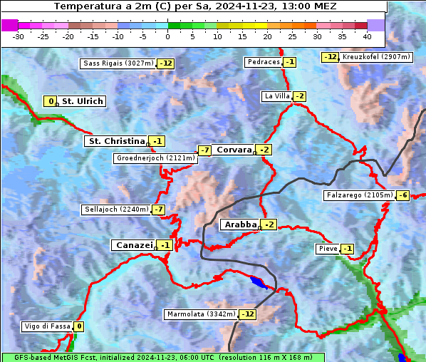 Temperatur, 23. 11. 2024