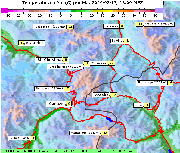 Temperatur, 17. 2. 2026