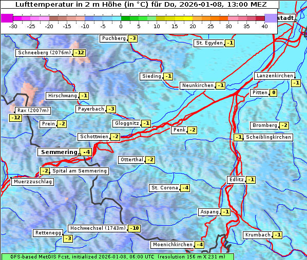 Temperatur, 8. 1. 2026