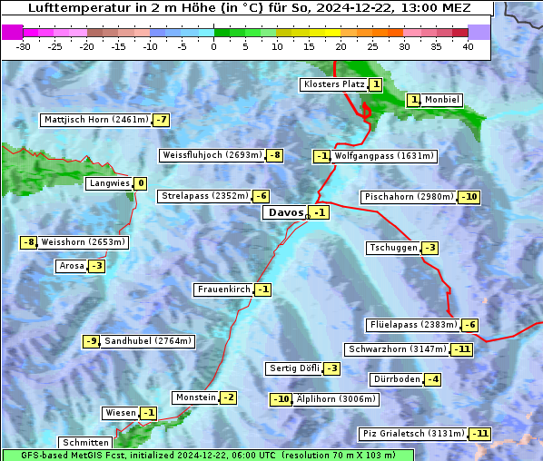 Temperatur, 22. 12. 2024