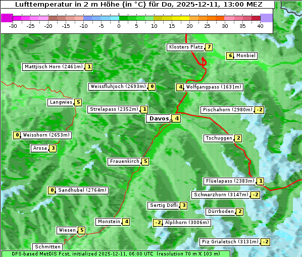 Temperatur, 11. 12. 2025