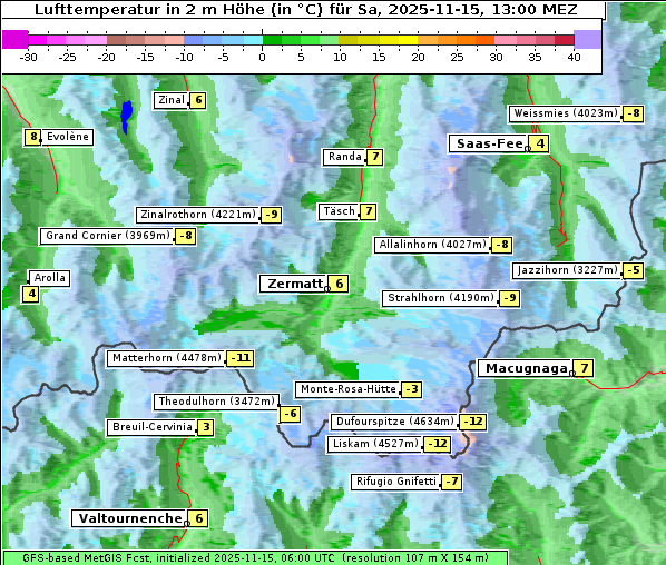 Temperatur, 15. 11. 2025