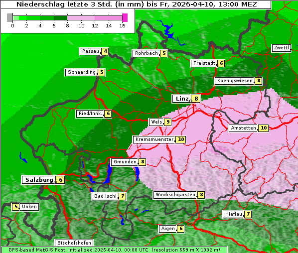 Niederschlag, 10. 4. 2026