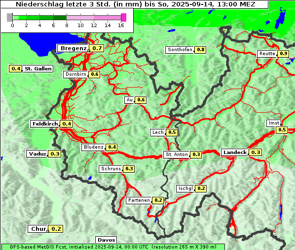 Niederschlag, 14. 9. 2025