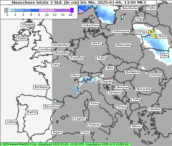 Neuschnee, 6. 1. 2025