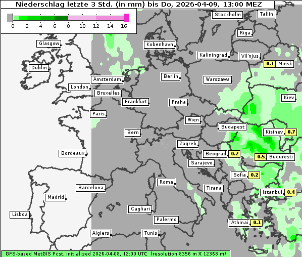 Niederschlag, 9. 4. 2026