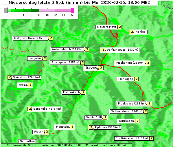 Niederschlag, 16. 2. 2026