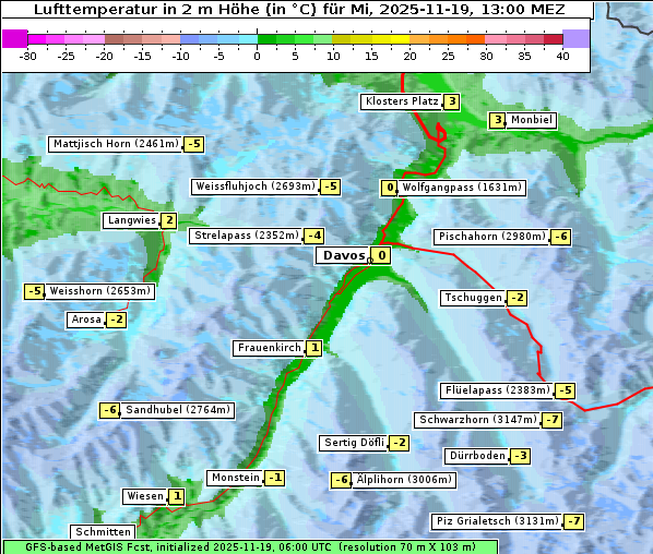 Temperatur, 19. 11. 2025