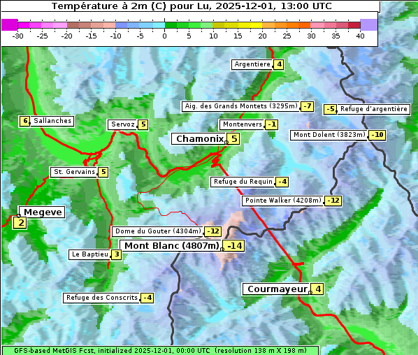 Temperatur, 1. 12. 2025