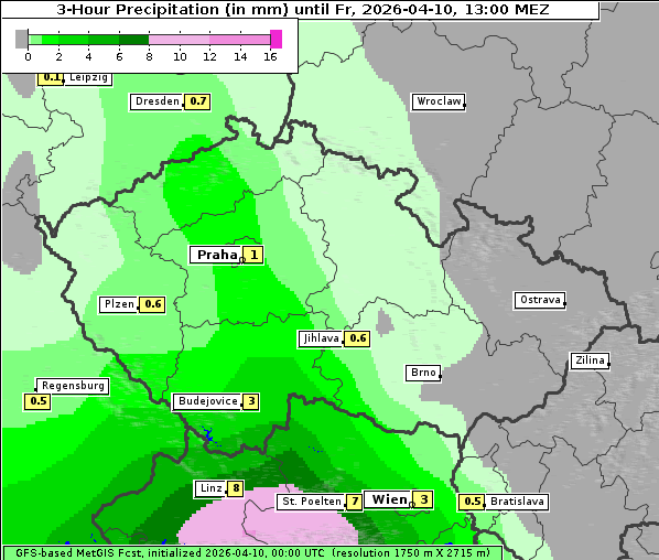 Niederschlag, 10. 4. 2026