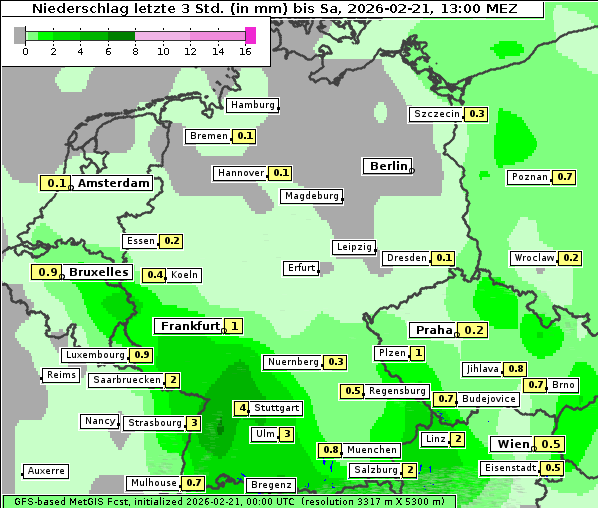 Niederschlag, 21. 2. 2026