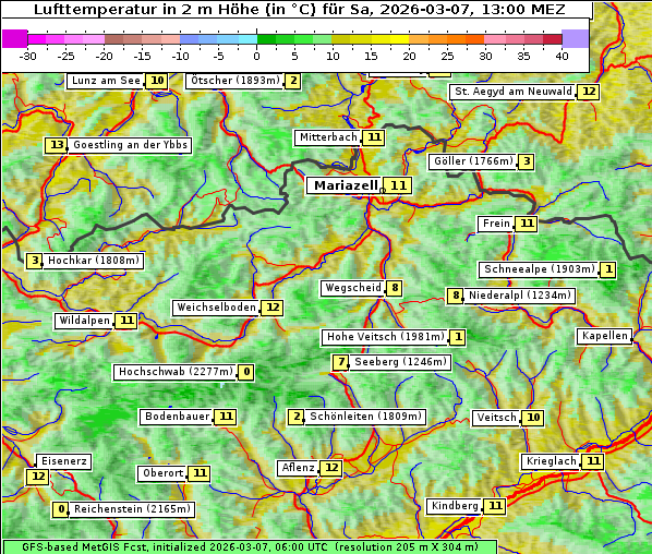 Temperatur, 7. 3. 2026
