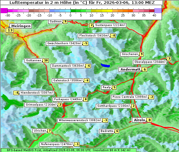 Temperatur, 6. 3. 2026