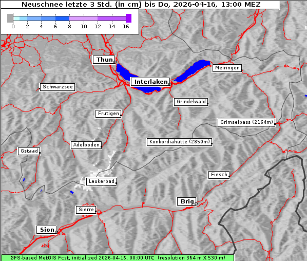 Neuschnee, 16. 4. 2026
