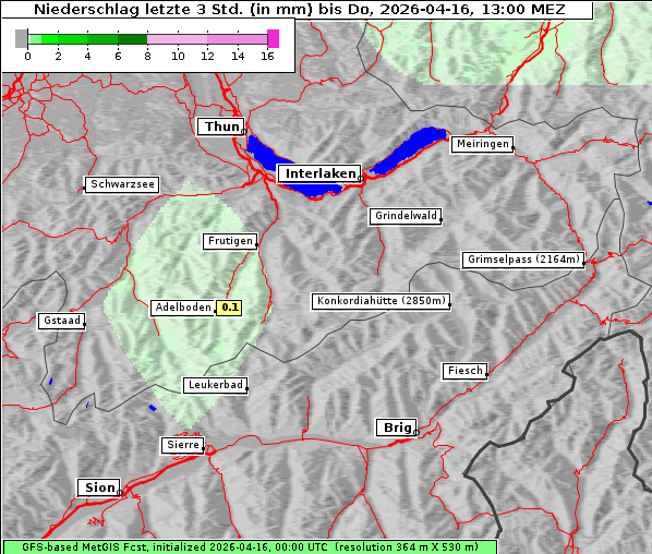 Niederschlag, 16. 4. 2026