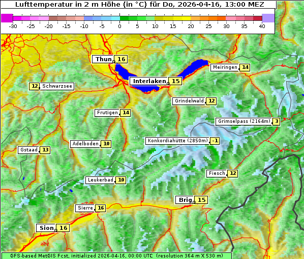 Temperatur, 16. 4. 2026