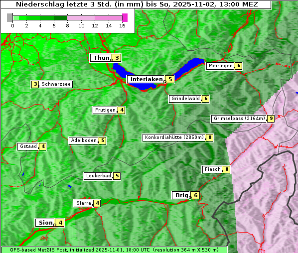 Niederschlag, 2. 11. 2025