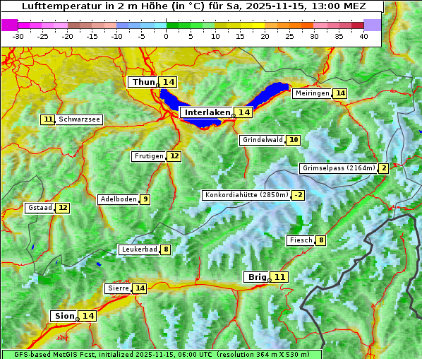 Temperatur, 15. 11. 2025