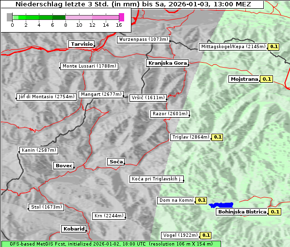Niederschlag, 3. 1. 2026