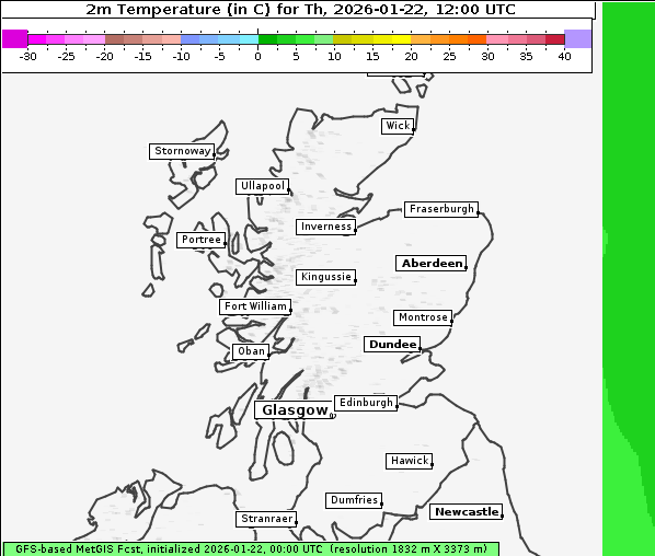 Temperatur, 22. 1. 2026