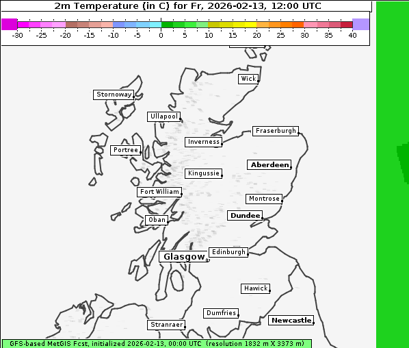 Temperatur, 13. 2. 2026