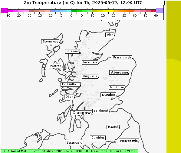 Temperatur, 12. 6. 2025