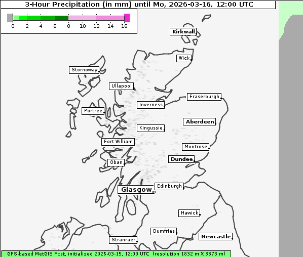 Niederschlag, 16. 3. 2026