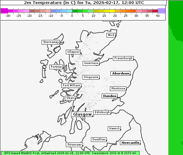 Temperatur, 17. 2. 2026