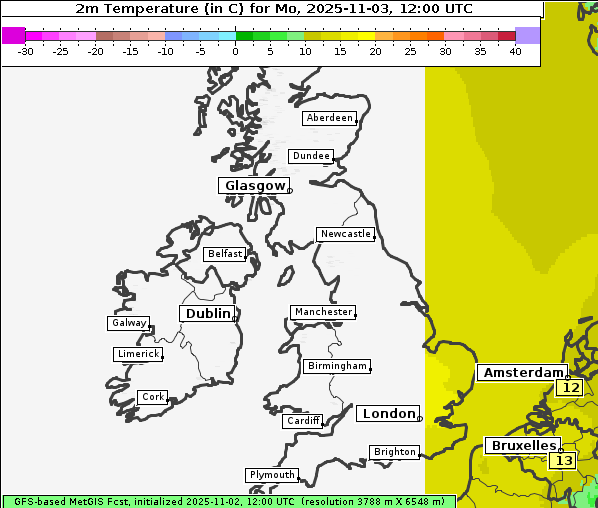 Temperatur, 3. 11. 2025