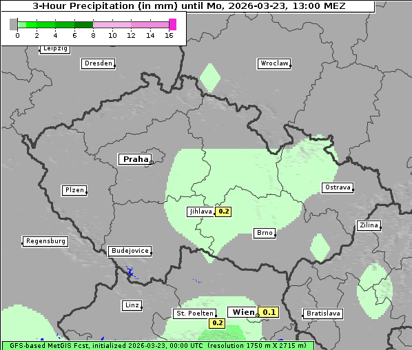 Niederschlag, 23. 3. 2026