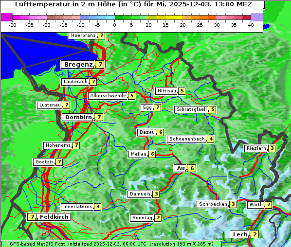 Temperatur, 3. 12. 2025