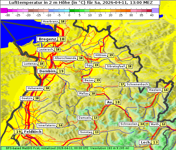 Temperatur, 11. 4. 2026