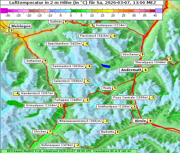 Temperatur, 7. 3. 2026