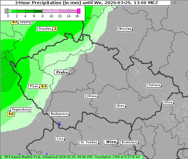 Niederschlag, 25. 3. 2026