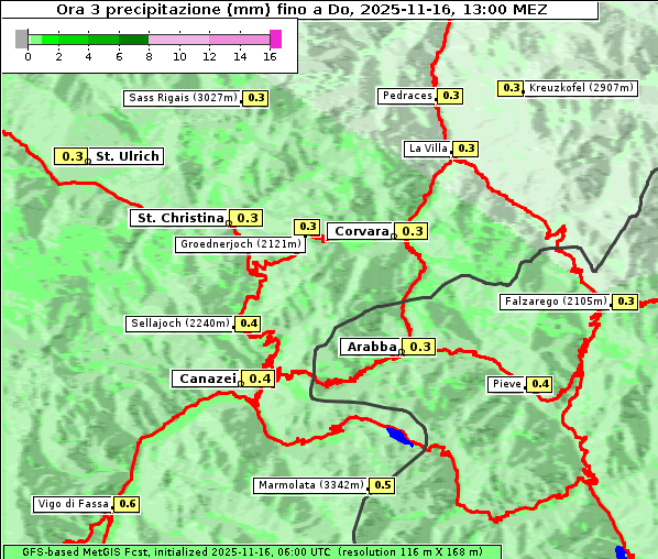 Niederschlag, 16. 11. 2025
