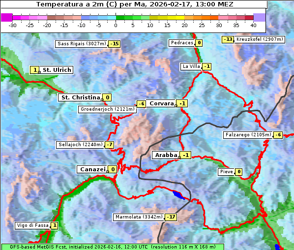 Temperatur, 17. 2. 2026
