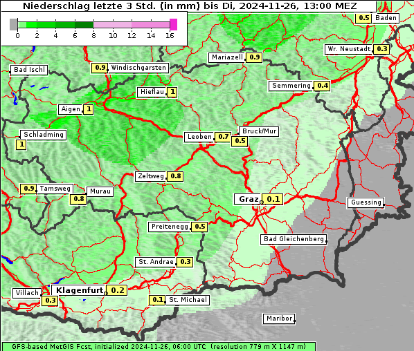 Niederschlag, 26. 11. 2024