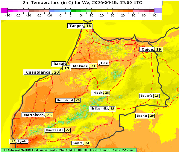 Temperatur, 15. 4. 2026