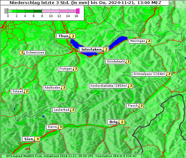 Niederschlag, 21. 11. 2024