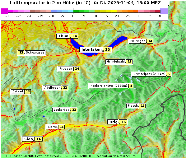 Temperatur, 4. 11. 2025