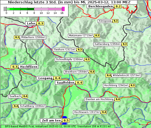 Niederschlag, 12. 3. 2025