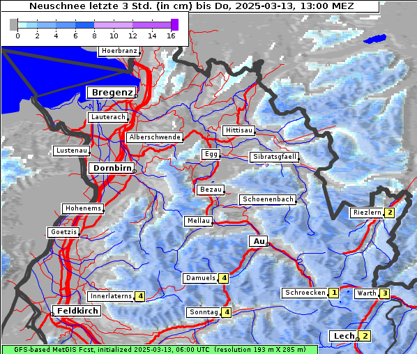 Neuschnee, 13. 3. 2025