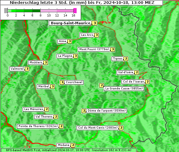 Niederschlag, 18. 10. 2024